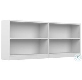 Universal White Small 2 Shelf Bookcase Set of 2