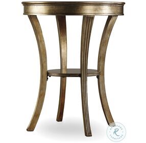 Sanctuary Visage Round Mirrored Accent Table