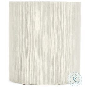 Serenity Textured Light Gray Swale Round Side Table