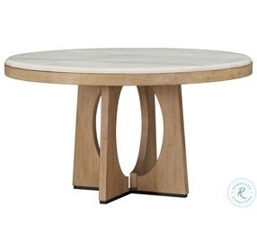 Escape Glazed Natural Oak 54" Round Dining Table