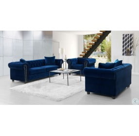 Gramercy Navy Blue Living Room Set