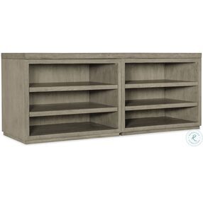 Linville Falls Soft Smoked Gray 72" Credenza with Two Open Desk Cabinets