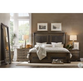 Hill Country Woodcreek Saddle Brown and Black Mansion Bedroom Set