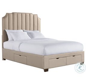 Duncan Sand Queen Upholstered Platform Storage Bed