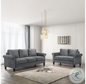 Alani Slate Gray Living Room Set