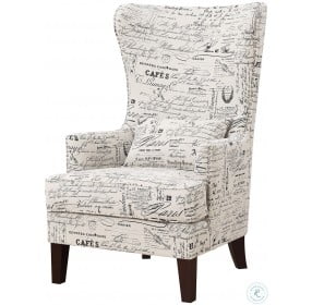 Kegan French Script Accent Chair