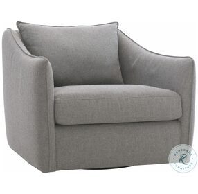 Monterey Grey And Powder Coat Swivel Chair