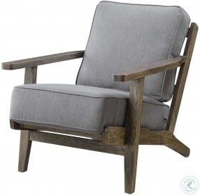 Mercer Slate Accent Chair With Antique Legs