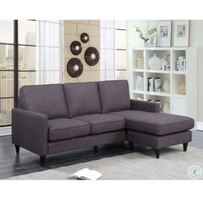 Nori Charcoal Reversible Chaise RAF Sectional