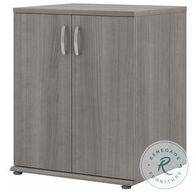 Universal Platinum Gray Floor Storage Cabinet With Door And Shelves