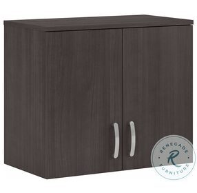 Universal Storm Gray Wall Cabinet With Door And Shelves