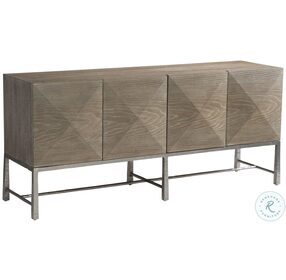Aventura Marcona And Frosted Nickel Entertainment Credenza
