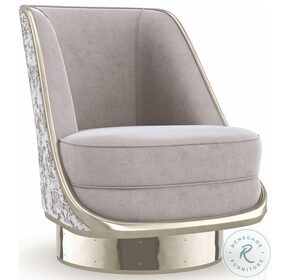 Go For A Spin Silver Shadow Velvet Swivel Chair