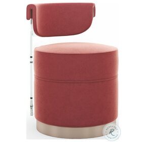 Full View Rich Coral Swivel Chair