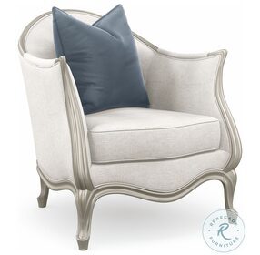 Special Invitation Soft Silver Paint Oatmeal Chair
