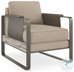 Arm In Arm Platinum And Brushed Deep Bronze Platinum Chair