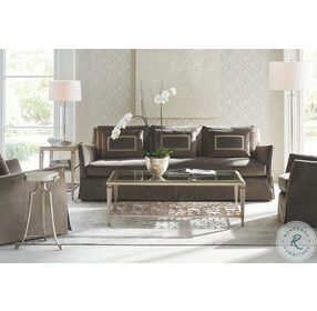 Socialite Taupe Silver Leaf Occasional Table Set