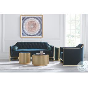 Lobby Circle In Time Auric And Gold Bullion Large Occasional Table Set