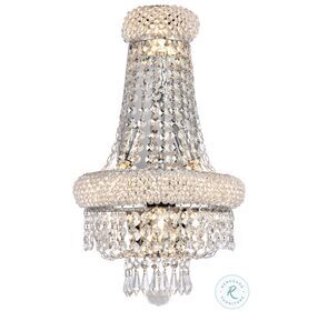 V1803W12SC-RC Primo 12" Chrome 4 Light Wall Sconce With Clear Royal Cut Crystal Trim
