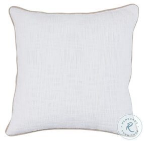 Eminence White Alba Square Pillow Set of 2