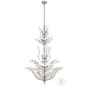 Orchid 41" Chrome 25 Light Chandelier With Clear Royal Cut Crystal Trim