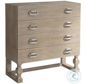 Aventura Marcona And Frosted Nickel Tall 4 Drawer Chest