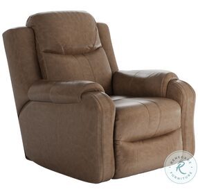Marvel Taupe Rocker Recliner with Power Headrest