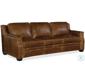 Yates Buckaroo Colt Leather Stationary Sofa