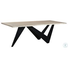 Bird White Oak And Black 88" Dining Table