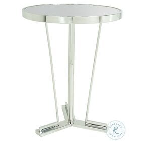 Verti Stainless Steel Mirror Top End Table