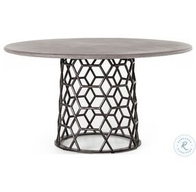 Arden Rubbed Steel Dining Table