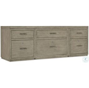 Linville Falls Soft Smoked Gray 84" Credenza with Two Files and Lateral File Cabinet