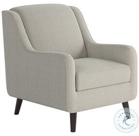 Invitation Linen Light Grey Sloped Arm Accent Chair