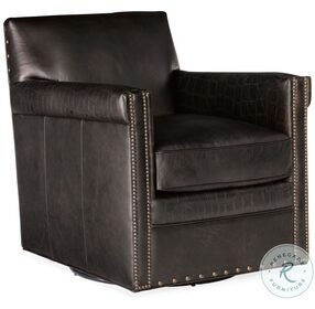 Potter Old Saddle Swivel Club Chair