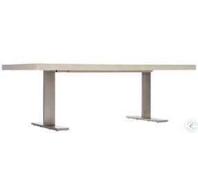 Solaria Dune And Shiny Nickel Dining Table