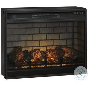 Black Electric Infrared Fireplace Insert