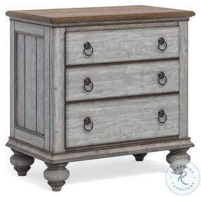 Plymouth Distressed Gray Wash Nightstand