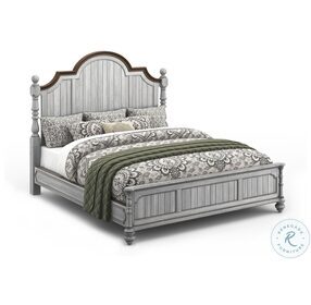 Plymouth Distressed Gray Wash California King Poster Bed