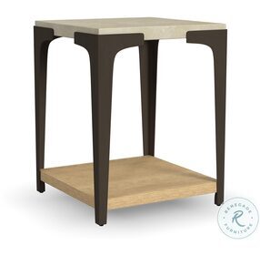Omni Natural Light And Antique Bronze Chairside Table