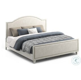 Newport Off Whites Upholstered King Panel Bed