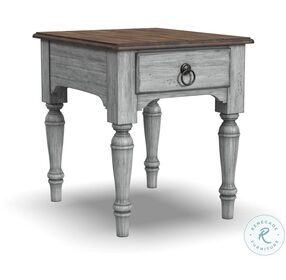Plymouth Distressed Gray Wash End Table