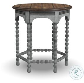 Plymouth Distressed Gray Wash Lamp Table