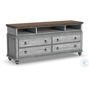 Plymouth Distressed Gray Wash TV Stand