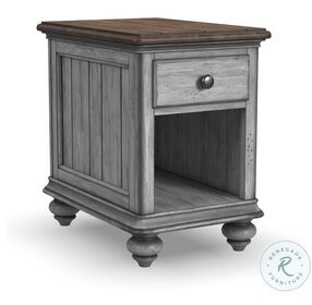 Plymouth Distressed Gray Wash Chairside Table