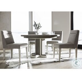 Foundations Linen And Light Shale Extendable Dining Room Set