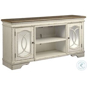 Realyn Chipped White And Distressed 74" TV Stand