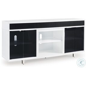 Gardoni High Gloss White And Black XL TV Stand