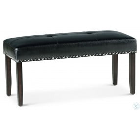 Westby Black Leatherette Bench