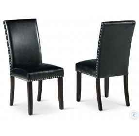 Westby Black Leatherette Side Chair Set Of 2