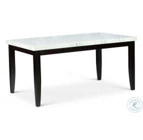 Westby White Marble And Black Dining Table